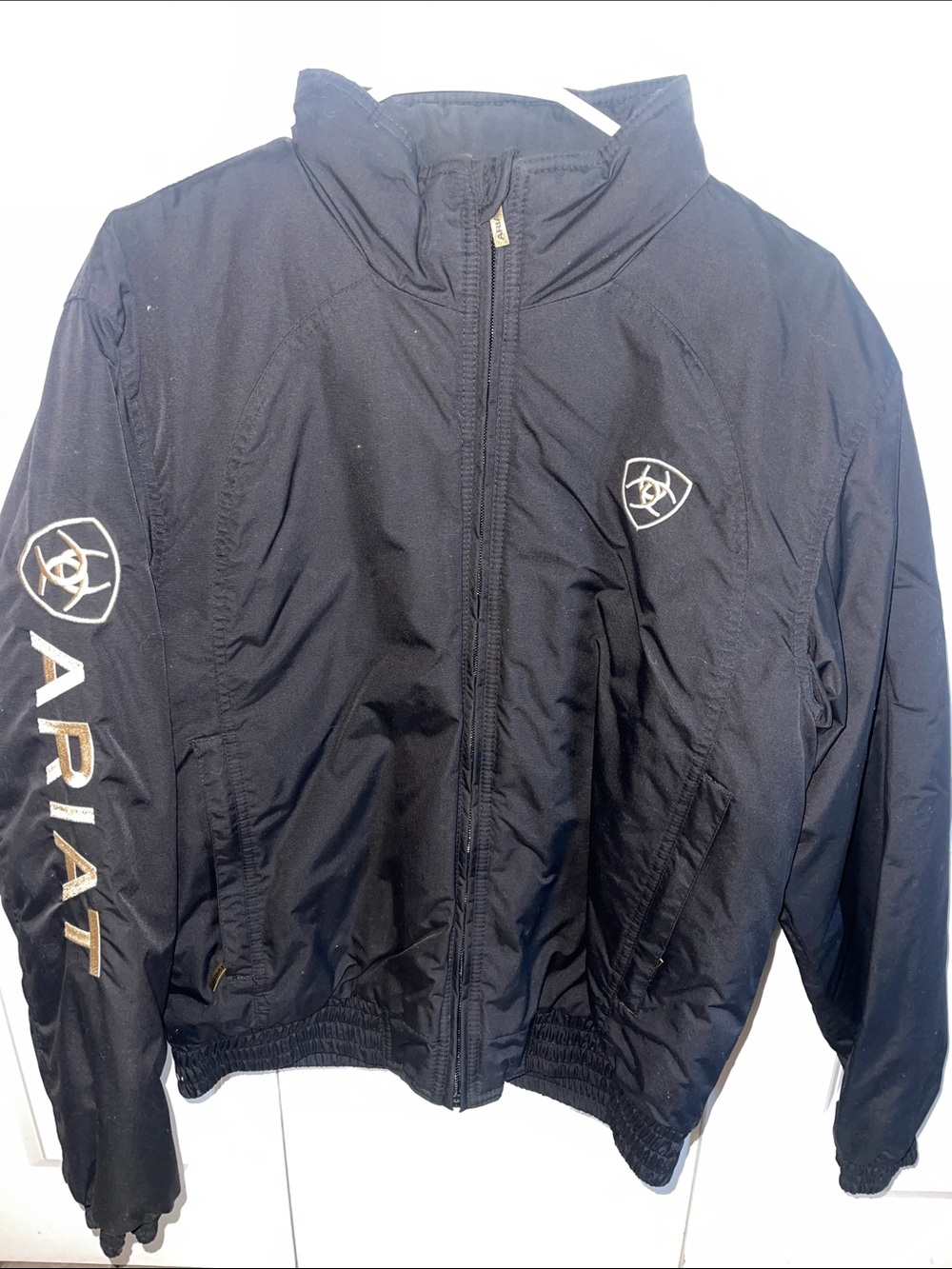 Ariat Mens Black Logo Rain Jacket